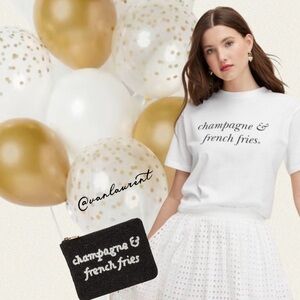 Bundle: Champagne and French Fries Tee and Bag